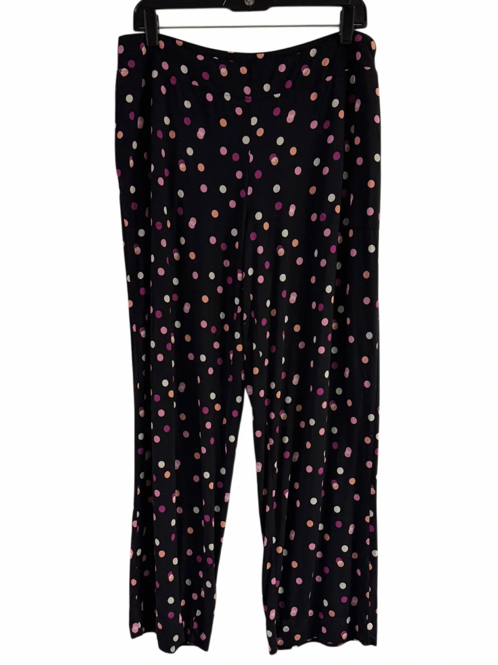 New Soma Cool Nights Black Pink Polka Dot Super Soft Pajama Pants Size L